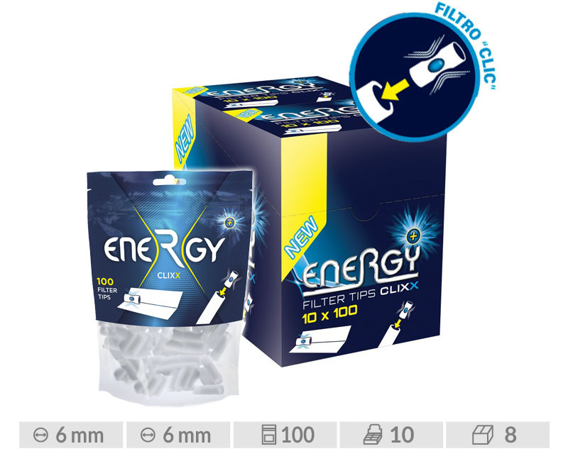 ENERGY FILTROS CLIXX SLIM 100 - EXP 10 BOLS