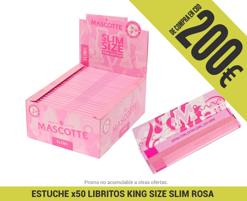 PROMO CBD 200 EUR + MASCOTTE PAPEL SLIM ROSA