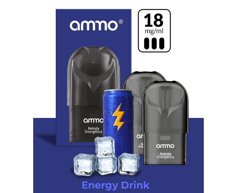 AMMO E-LIQUID ENERGY DRINK 1.8%NIC / PACK x2