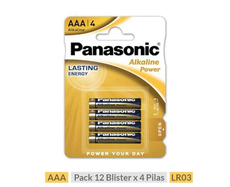 PANASONIC AAA LR03: PACK 12 BLISTER X4 PILAS