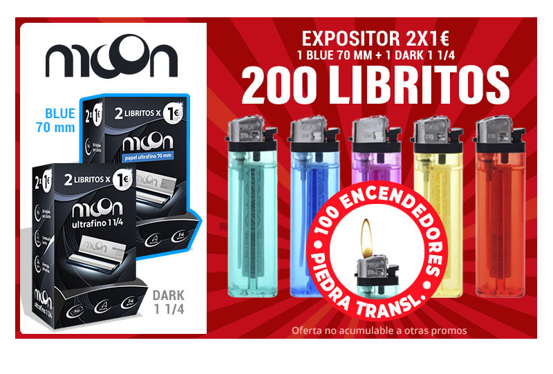 PROMO MOON 2 EXPOSITORES 2X1 70/78MM + 100 ENC