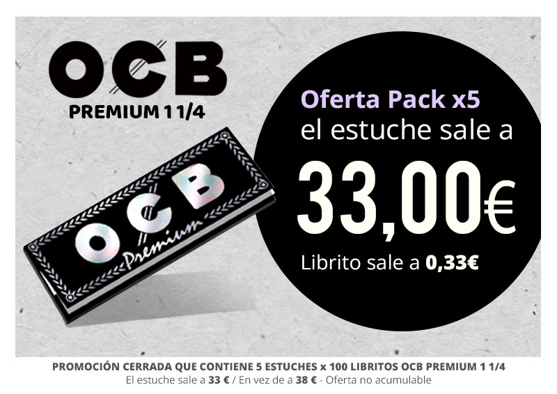 PROMO OCB PREMIUM 1 1-4: PACK x5 A 33€/EXP