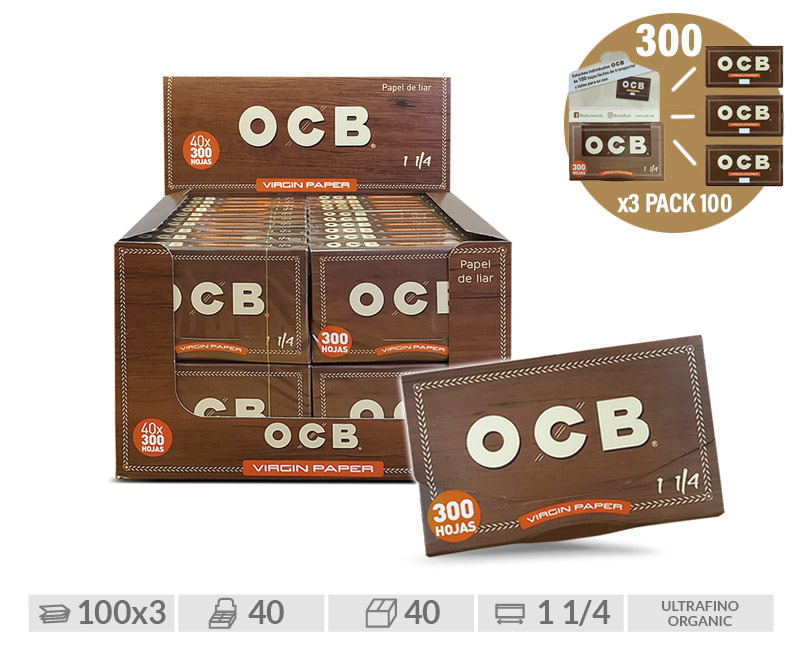OCB VIRGIN BLOC 300: 30 LIBRITOS 1 1-4