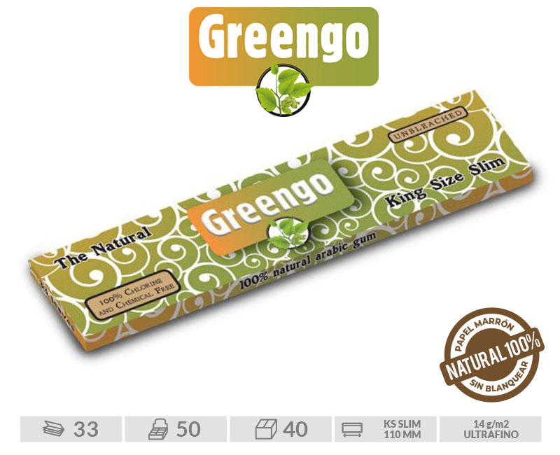 PAPEL GREENGO KING SIZE SLIM (50)