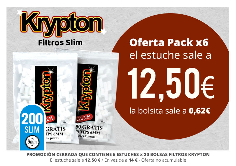 PROMO KRIPTON FILTROS SLIM: 6 ESTUCH A 12.50€/EST