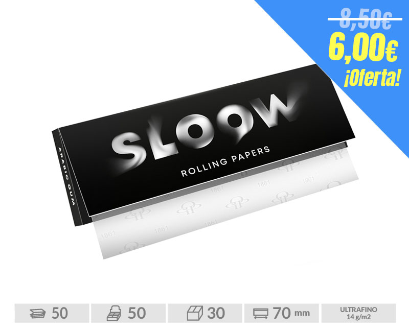 SLOOW PAPEL BLACK 70mm EXP 50 14gr-50Hojas