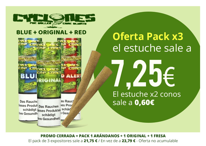 PROMO 3 CYCLONE: BLU-ORIG-RED A 7.25€ EXP