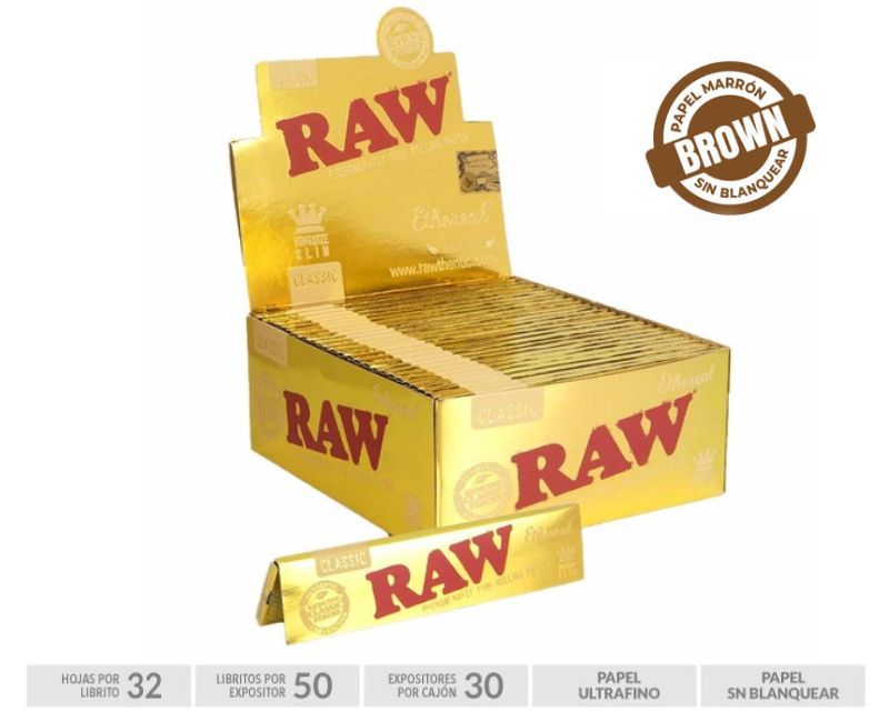 EXP. 50 LIB. PAPEL RAW ETHEREAL KING SIZE SLIM