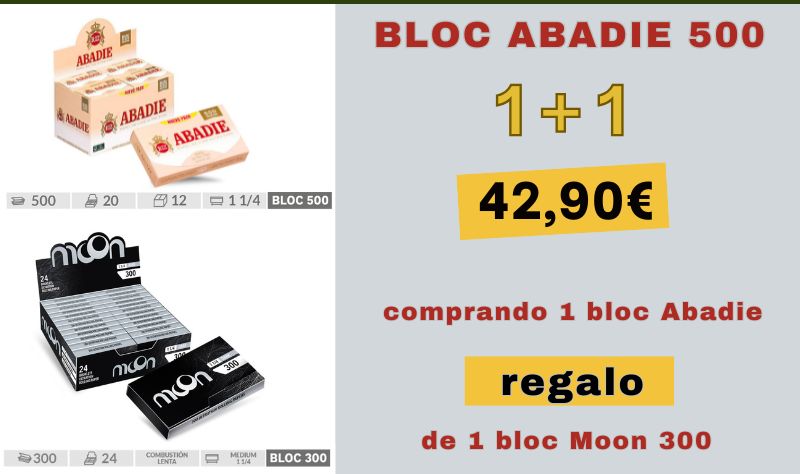PROMO ABADIE 500 1 + 1 BLOC MOON 300(17120700)