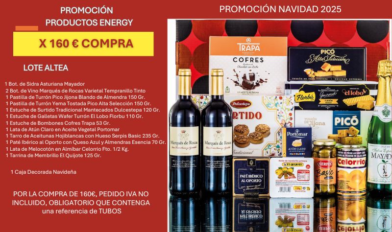 COMPRAS ENERGY 160€ + REGALO LOTE ALTEA