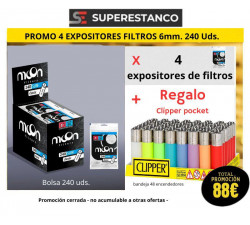 PROMO MOON 4 EXP. FILTROS 6MM 240 UDS+ POCKET