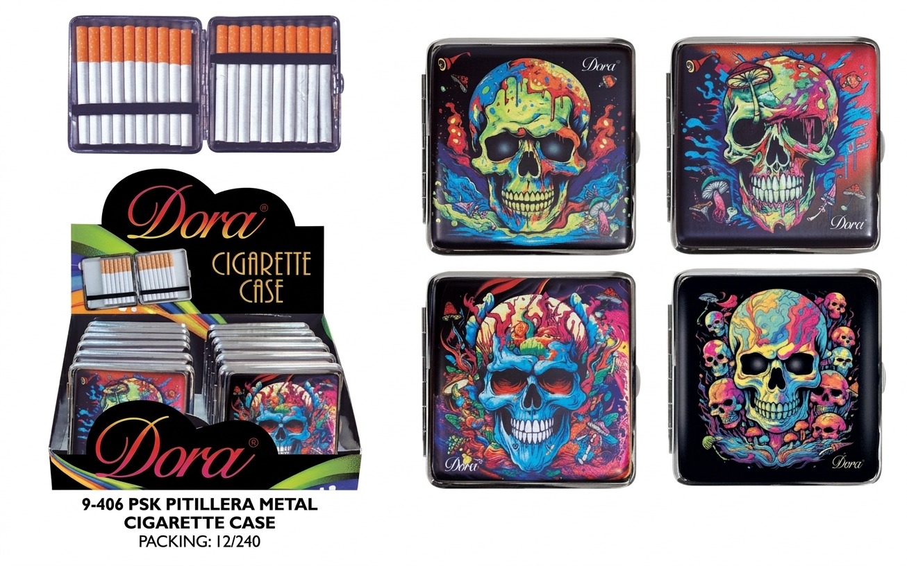 DORA EXP.12 PITILLERA METÁLICA SKULL COLORS