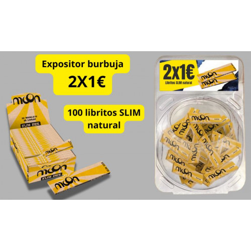 EXP. BURBUJA 2X1 -100LIB. MOON SLIM KS NATURAL